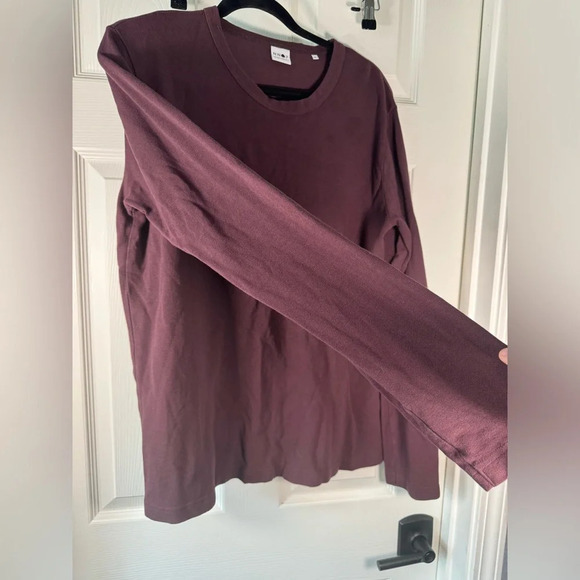 NN.07 No Nationality Cliff Lyocell blend Tee Wine Burgundy Men’s Size X-Large - Picture 3 of 6